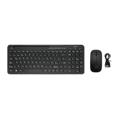Combo Teclado Externo Wireless LATAM + Mouse W1500 XUE® | Negro