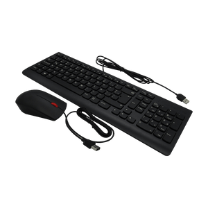 Combo Teclado USB 2.0  Desktop LA + Mouse Lenovo Essential 00XH611 en Español Latinoamericano