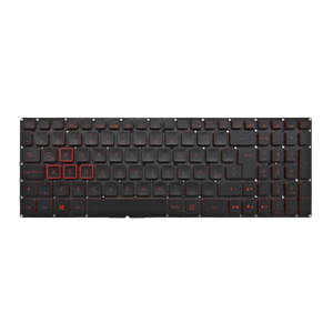 Teclado para Laptop Acer Nitro 5 AN515-51 AN515-52 AN515-53 AN515-31 VN7-593G Sin Marco Backlight Rojo Español Negro-Rojo