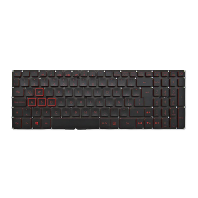 Teclado para portátil ACER NITRO 5 AN515 AN515-51 AN515-52 AN515-53 VN7-593G AN515-31 i5-10,Sin Marco, Con Backligth, Color Negro-Rojo, Idioma Español