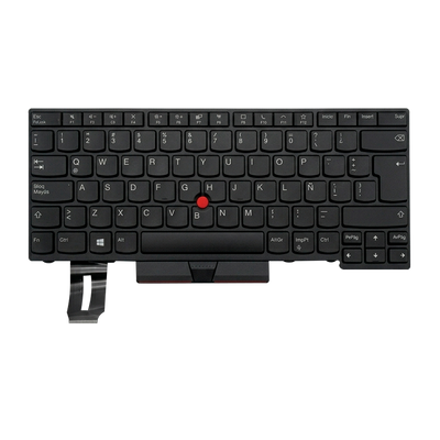 Teclado para portátil Lenovo T14 / P14s Gen 1 Layout LA Negro  con Marco TrackPoint