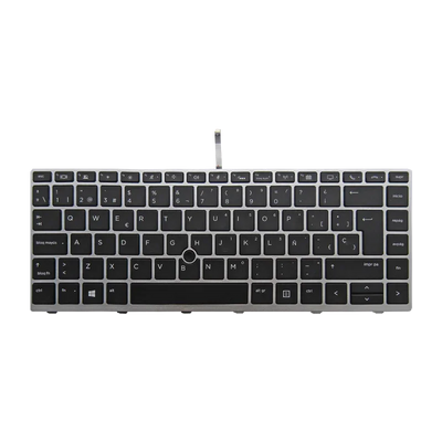 Teclado para portátil HP 840 G5 y G6, Con Trackpoint Backlight, Con Marco, Color Gris, Idioma Español (OEM)