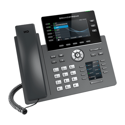 Teléfono IP Grado Operador Grandstream GRP2616 6 Líneas SIP y Pantalla Doble | Negro