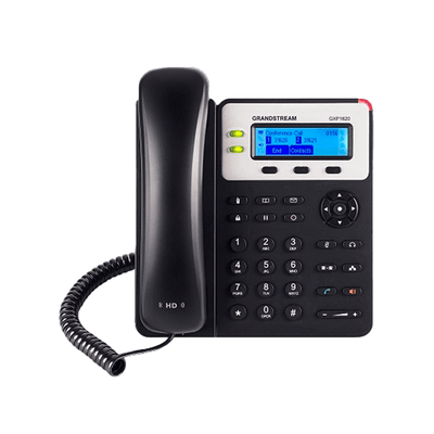 Teléfono IP Grandstream GXP1625 2 SIP, 10/100Mbps y Pantalla LCD Retroiluminada | Negro Gris