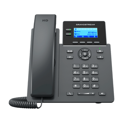Teléfono IP Grandstream GRP2602 2 Líneas SIP, Wi-Fi/PoE y Audio HD | Gris Negro