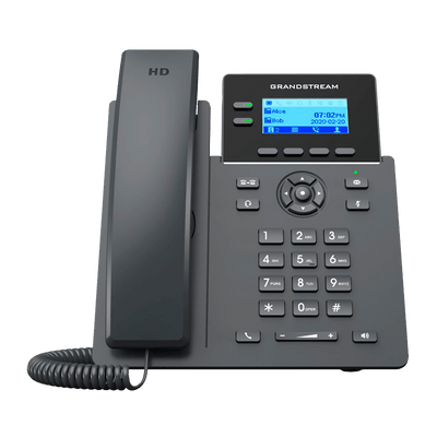 Teléfono IP Grandstream GRP2602G 2 líneas SIP, PoE y Audio HD | Negro Gris