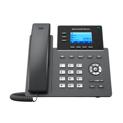 Teléfono IP Grandstream GRP2603 3 Líneas, 6 SIP, Audio HD y Puertos Gigabit | Gris Negro