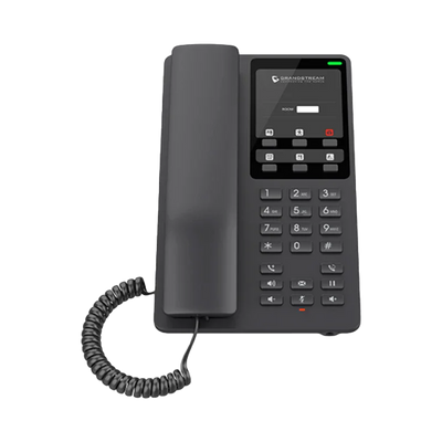 Teléfono IP Grandstream GHP621 2 SIP, Wi-Fi Dual y PoE para Hoteles | Negro