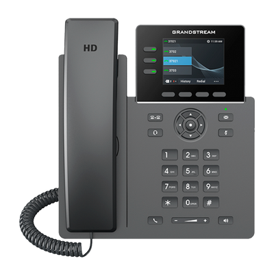 Teléfono IP Grandstream GRP2611G SIP 3 Compatible con GDMS | Negro Gris