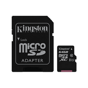 MEMORIA MICRO SD 64GB CLASS 10 Kingston SDCS/64GB CON ADAPT - PCS FOR ALL SAS