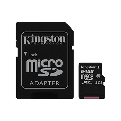 MEMORIA MICRO SD 64GB CLASS 10 Kingston SDCS/64GB CON ADAPT - PCS FOR ALL SAS