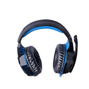 Diadema Gamer Kotion Each G2000 3.5mm y USB, mic giratorio, color negro/azul, auriculares confortables.