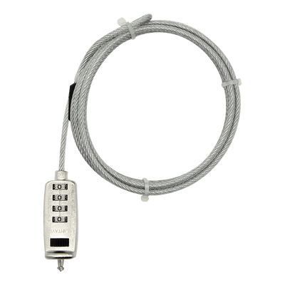 Guaya de seguridad para portátil con clave de 4-Digitos 1.7MTS 5MM Slot Minisaver marca XUE® - PCS FOR ALL SAS