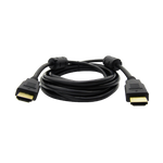 Ripley - CABLE HDMI CON FILTRO 3 METROS HD 3D V1.4 ENMALLADO NEGRO CON ROJO