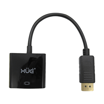 Convertidor Displayport Macho a DVI-D Hembra (Negro) Chipset 3361 marca XUE® - PCS FOR ALL SAS