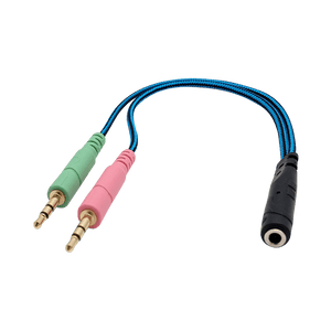Convertidor Plug (Y) 3.5MM Hembra A 2X3.5MM Macho Audio Stereo 15 CM, Marca XUE®