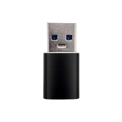 Convertidor USB-C Hembra a USB 3.0 Macho, Color Negro, Marca XUE®