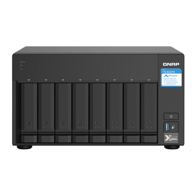 NAS Torre 8-Bay QNAP AL324 Quad-Core 1.7GHz – 4GB DDR4 – 2×2.5GbE + 2×10GbE SFP+  | TS-832PX-4G