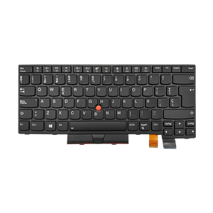 Spanish laptop keyboard replacement with touchpad buttons and red pointing stick
